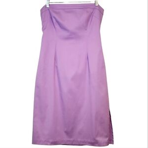 Holt Renfrew Lilac 3/4 Length Strapless Dress, Size 10 ~ EUC